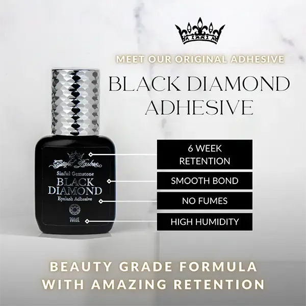 Black Diamond Lash Adhesive - #1 Choice for Lash Pros! 5ml