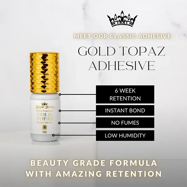 Gold Topaz Lash Glue Information